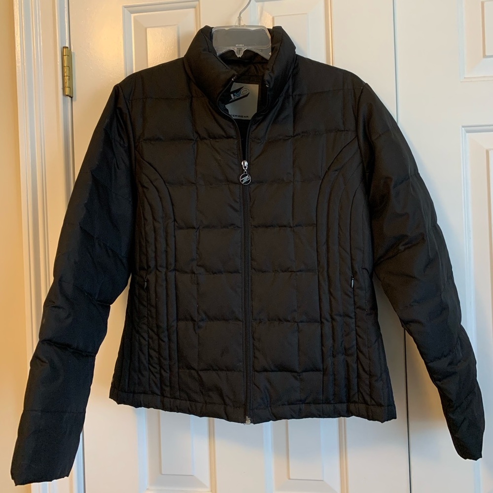 🔥SALE🔥Black Down Feather Quilted Puffer Jacket Women’s Medium Lightweight Zivo